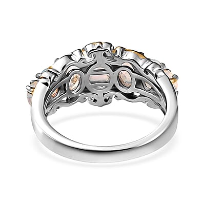 Premium Ethiopian Welo Opal Ring in Vermeil YG and Platinum Over Sterling Silver (Size 10.0) 1.60 ctw