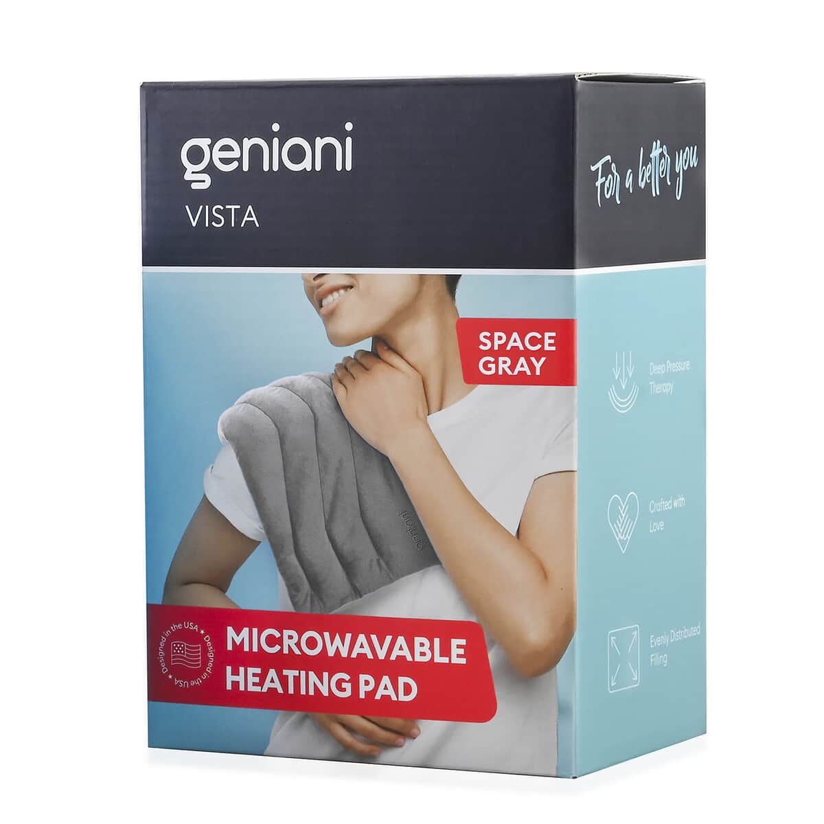 Geniani Gray Microwavable Heating Pad - 8"X17" image number 2