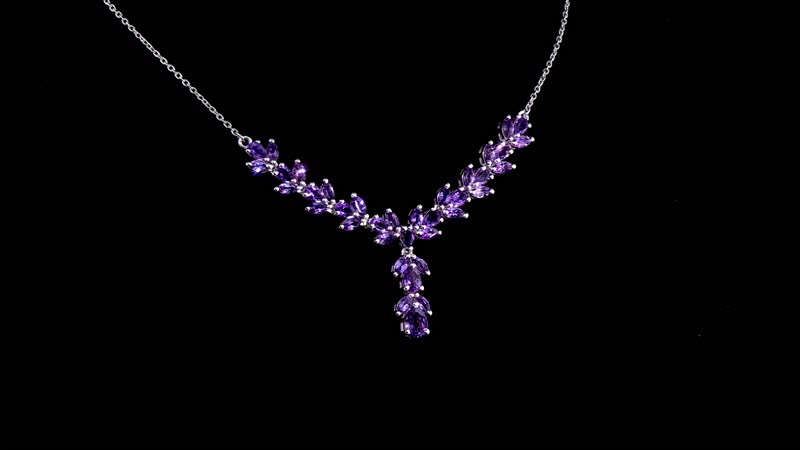 Uruguayan Amethyst Necklace 18-20 Inches Platinum Over Sterling Silver 6.50 ctw
