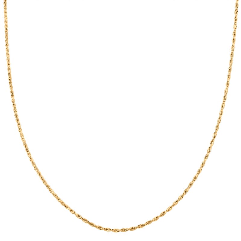 14K YG 1.5mm Rope Chain Necklace 1.60 Grams
