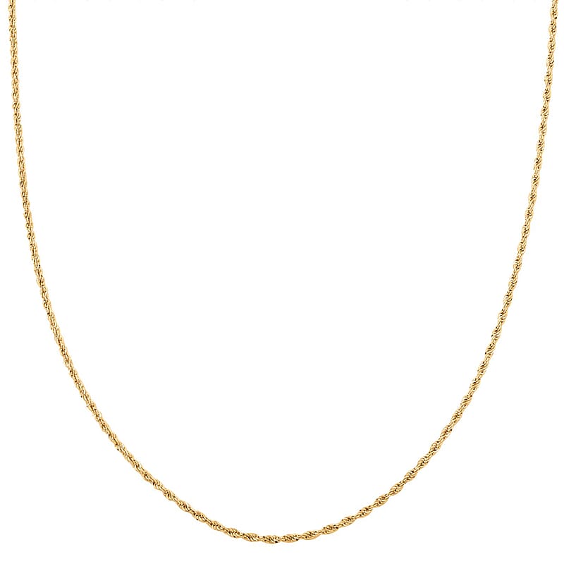14K YG 1.5mm Rope Chain Necklace 1.60 Grams