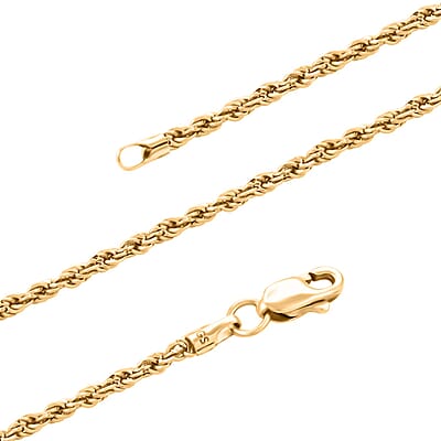 14K YG 1.5mm Rope Chain Necklace 1.60 Grams