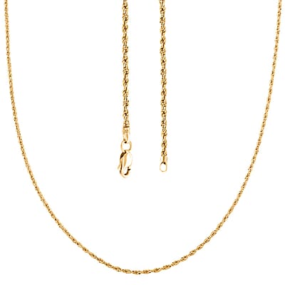 14K YG 1.5mm Rope Chain Necklace 1.60 Grams