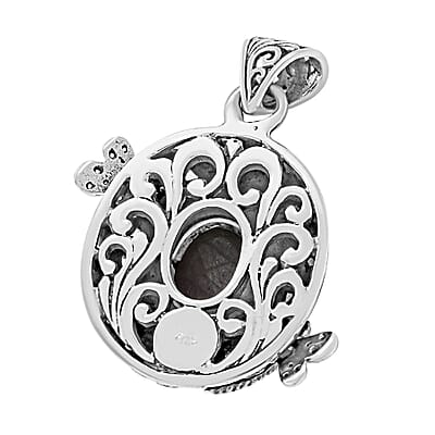 Bali Legacy Indian Star Ruby Dragonfly Pendant in Sterling Silver 6.15 ctw