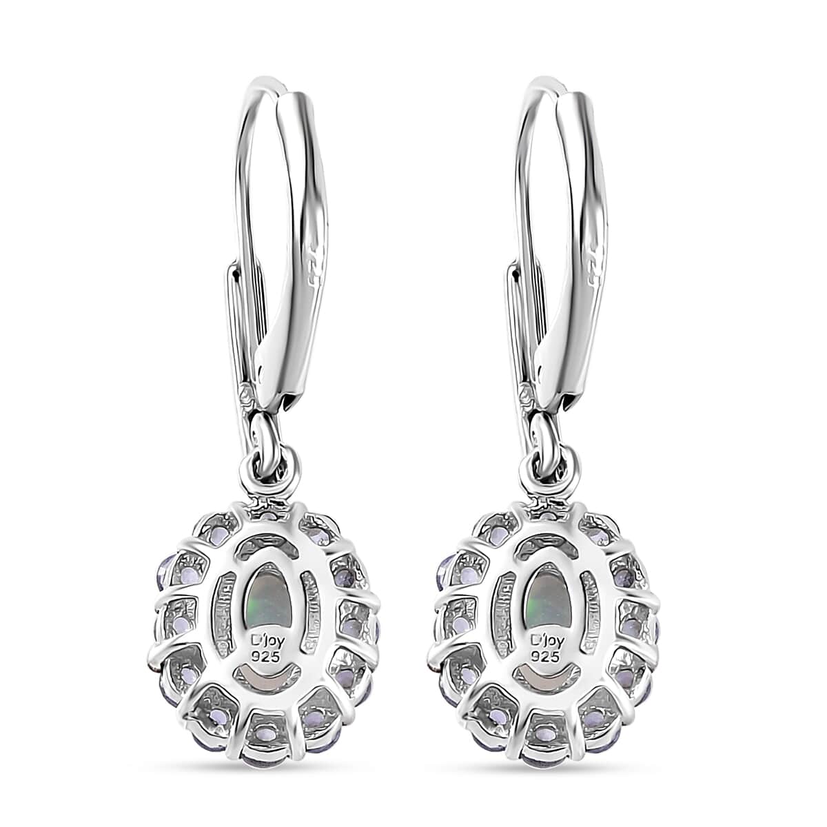 Pemium Ethiopian Welo Opal and Multi Gemstone Lever Back Earrings in Platinum Over Sterling Silver 1.65 ctw image number 4