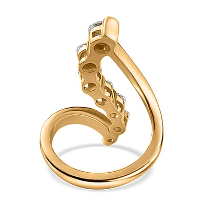 Moissanite Ring in Vermeil Yellow Gold Over Sterling Silver (Size 10.0) 1.20 ctw