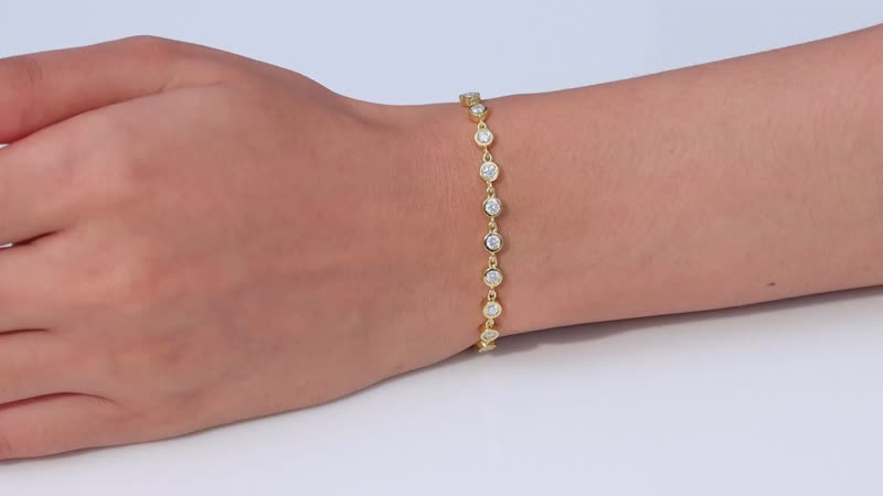 Moissanite Bracelet in Platinum Over Sterling Silver (6.50 In) 2.35 ctw