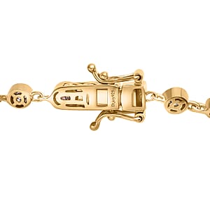 Moissanite Link Bracelet in Vermeil Yellow Gold Over Sterling Silver (7.25 In) 2.60 ctw