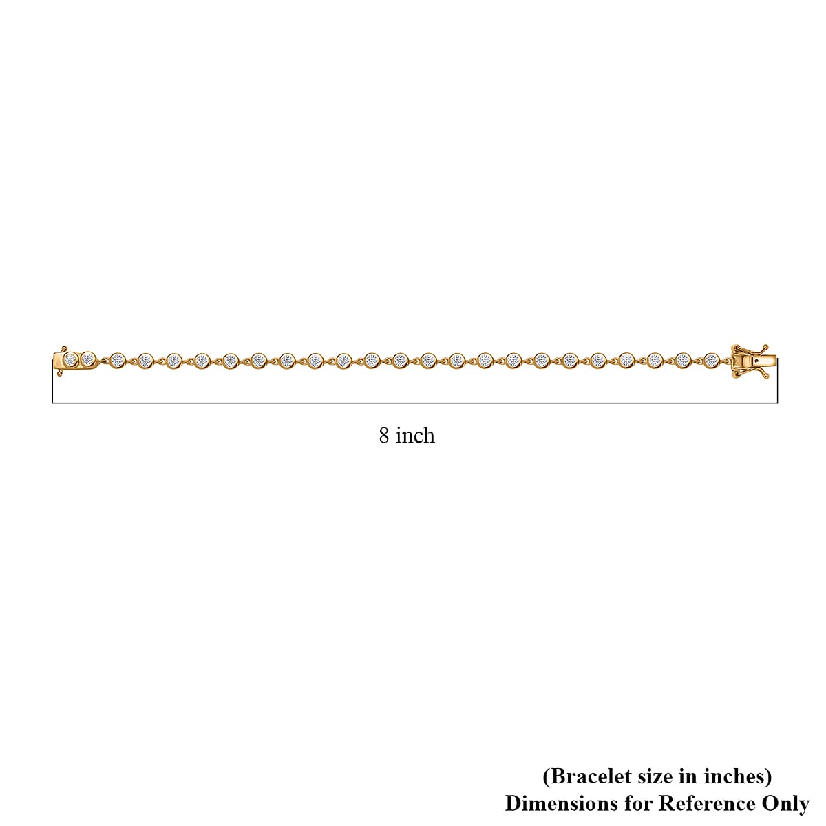 Moissanite Link Bracelet in Vermeil Yellow Gold Over Sterling Silver (7.25 In) 2.60 ctw image number 4