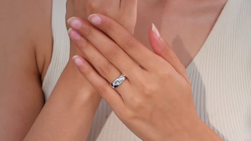 Moissanite Ring in Platinum Over Sterling Silver (Size 10.0) 0.40 ctw