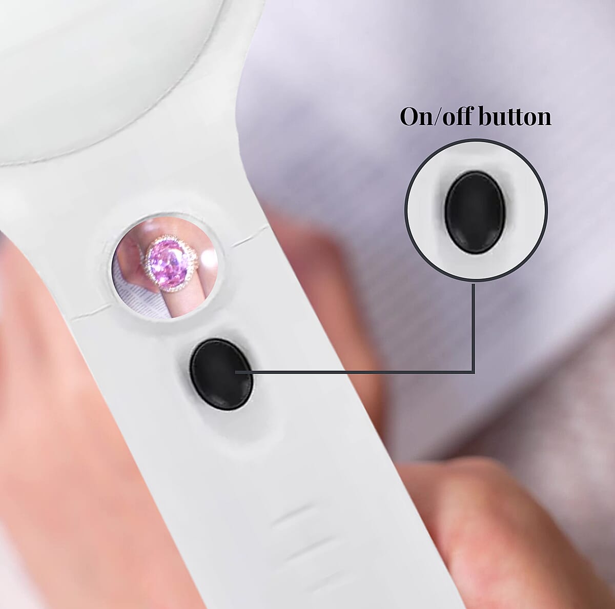 2 pcs Certificate CE ROHS Led Magnifier Glass (Black & White) (190x83x28 mm) - Big Len 3X-75mm and Small Len 45X -22mm image number 5