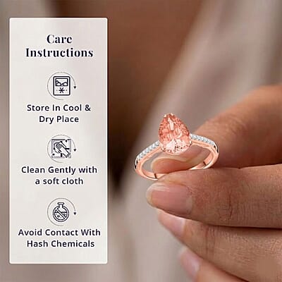 Certified & Appraised Luxoro AAA Pink Morganite and G-H I2 Diamond 2.40 ctw Ring in 14K Rose Gold (Size 7.0)