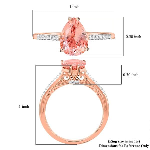 Certified & Appraised Luxoro AAA Pink Morganite and G-H I2 Diamond 2.40 ctw Ring in 14K Rose Gold (Size 7.0)