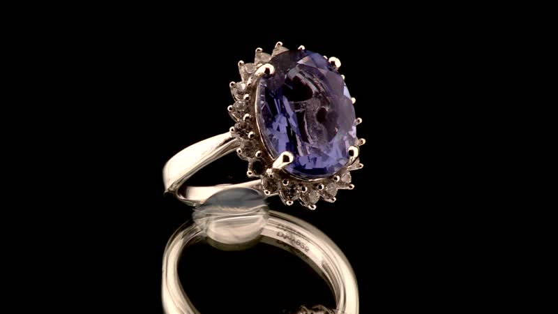 Color Change Fluorite (IR), White Zircon Ring in Rhodium Over Sterling Silver (Size 7.0) 8.40 ctw