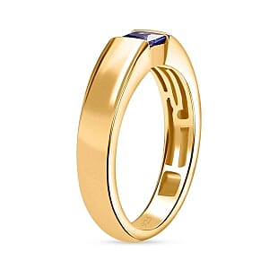 Tanzanite 0.30 ctw Ring in Vermeil Yellow Gold Over Sterling Silver (Size 6.5)