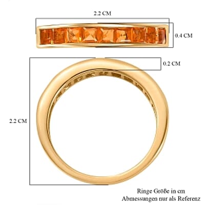 Jalisco Fire Opal 0.64 ctw Ring in Vermeil Yellow Gold Over Sterling Silver (Size 10)