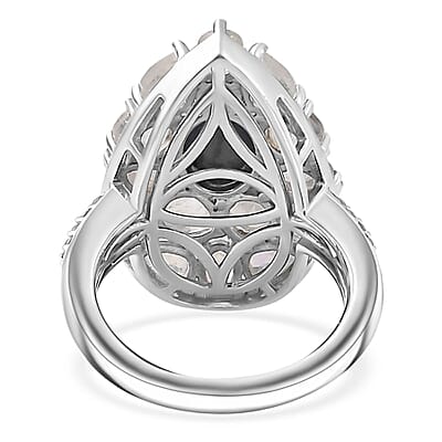 Blue Star Sapphire (DF) and Multi Gemstone Ring in Platinum Over Sterling Silver (Size 10.0) 5.65 ctw