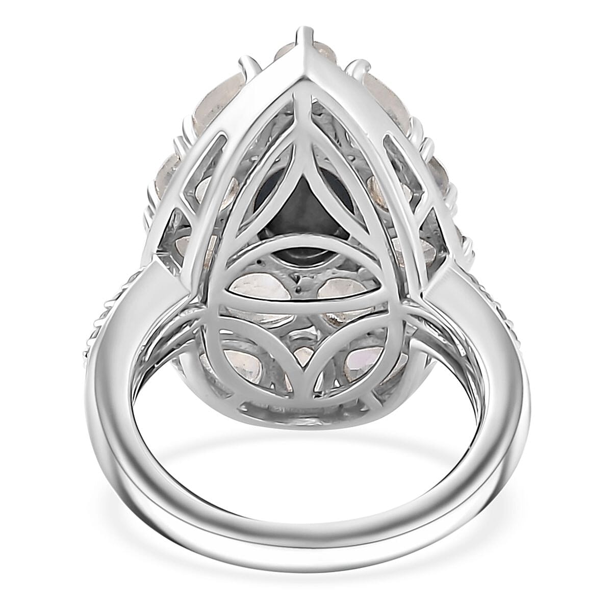 Blue Star Sapphire (DF) and Multi Gemstone Ring in Platinum Over Sterling Silver (Size 5.0) 5.65 ctw image number 5