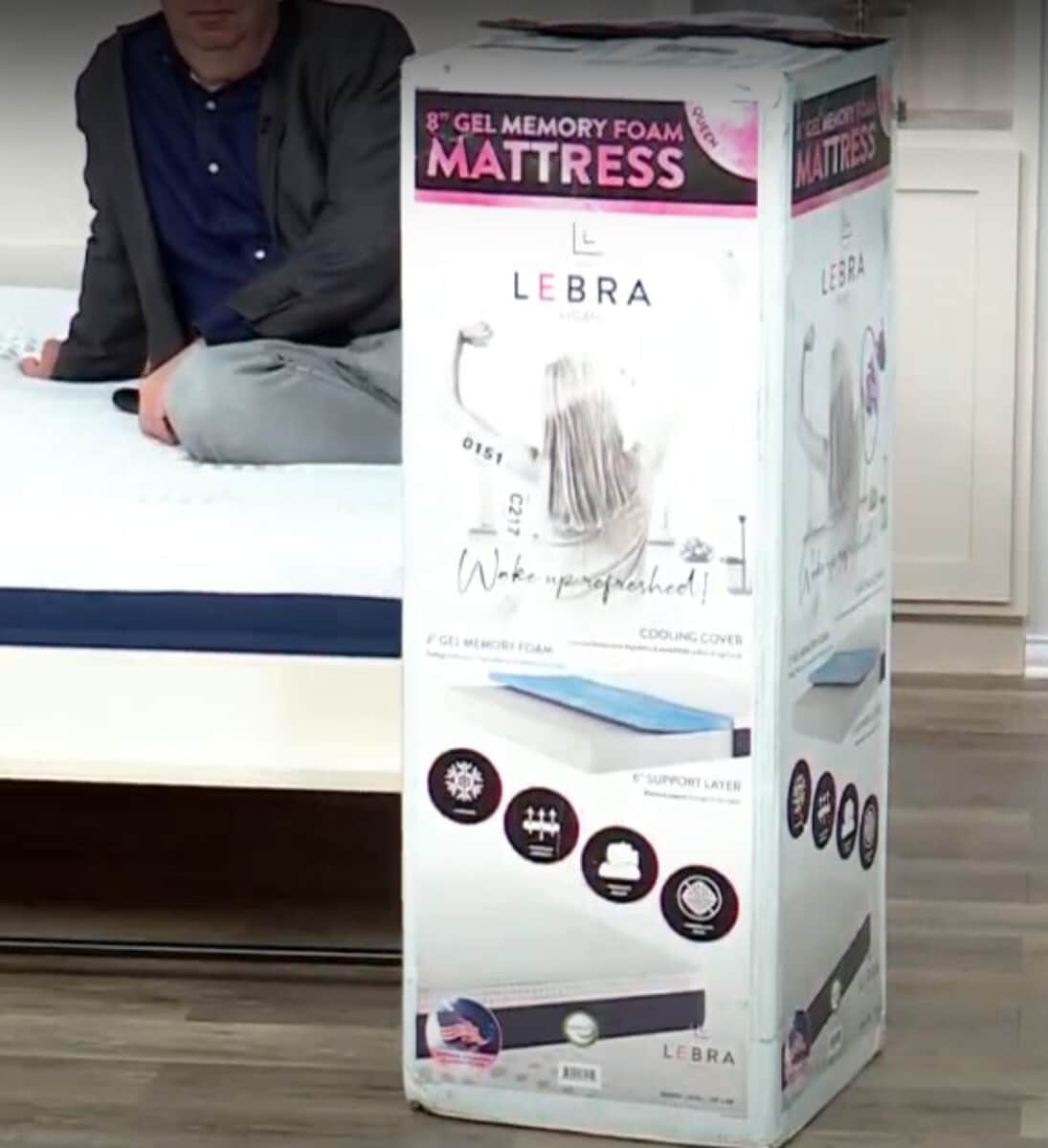 Lebra 8 Inch Foam Mattress with 2 Inch Gel Infused Memory Foam Layer - Twin (Made in USA) image number 4