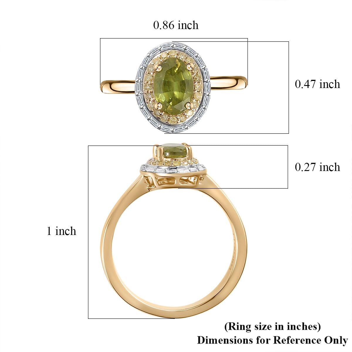 Buy Luxoro 10K Yellow Gold AAA Sphene, I2-I3 Natural Yellow