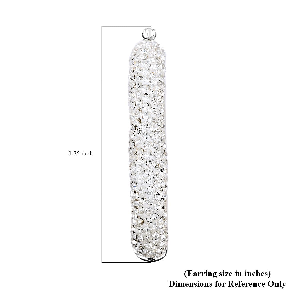 White Crystal Earrings in Sterling Silver