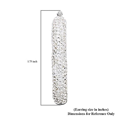 White Crystal Earrings in Sterling Silver
