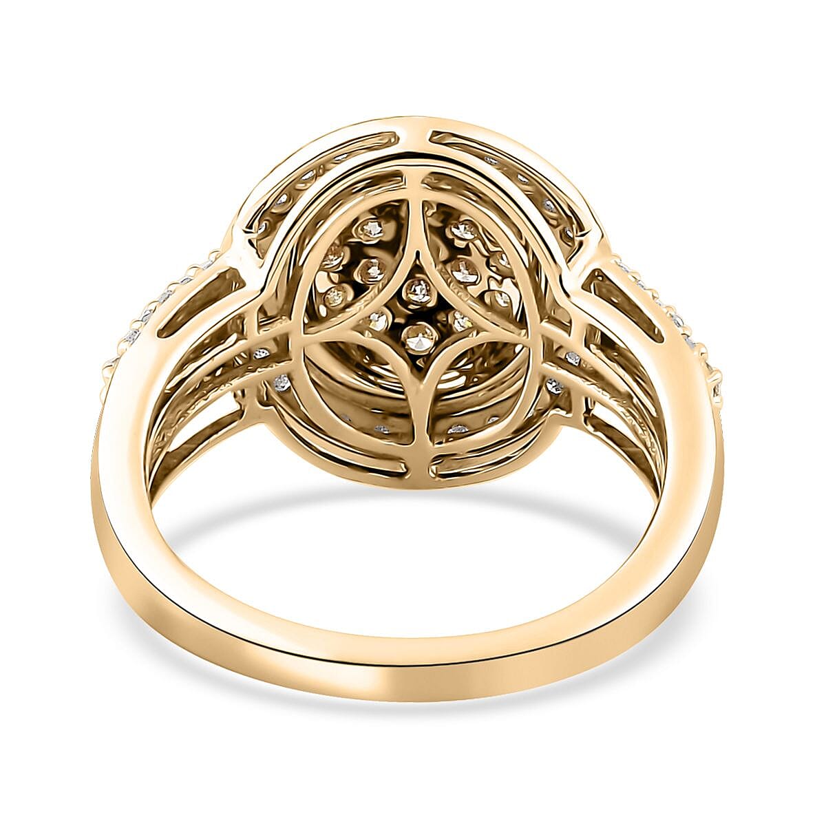 Luxoro 10K Yellow Gold I3 Natural Yellow and White Diamond Ring (Size 6.0) 4.45 Grams 1.00 ctw image number 4