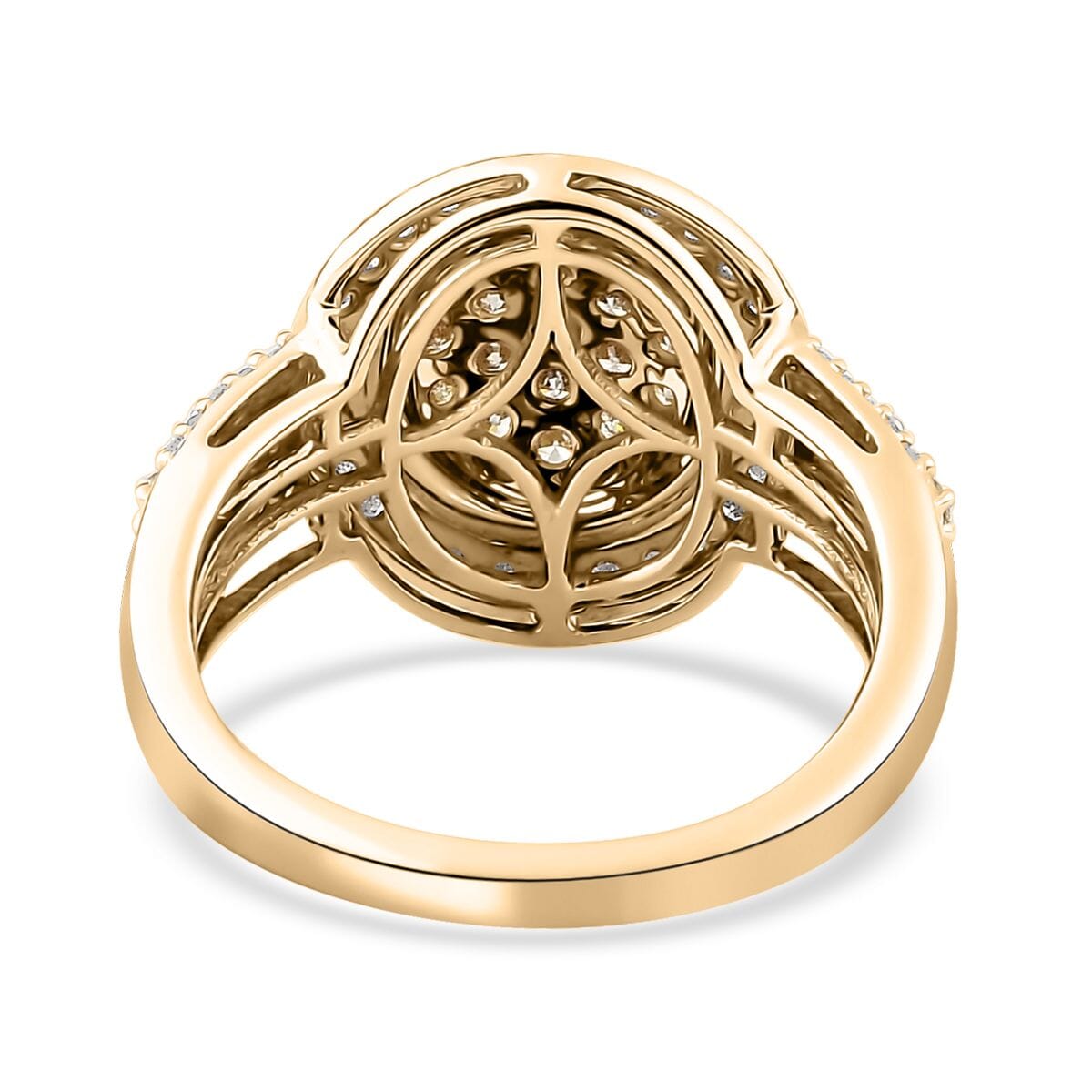 Luxoro 10K Yellow Gold I3 Natural Yellow and White Diamond Ring (Size 9.0) 4.45 Grams 1.00 ctw image number 4