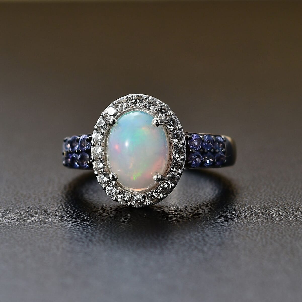Premium Ethiopian Welo Opal and Multi Gemstone Ring in Platinum Over Sterling Silver (Size 8.0) 1.75 ctw image number 2