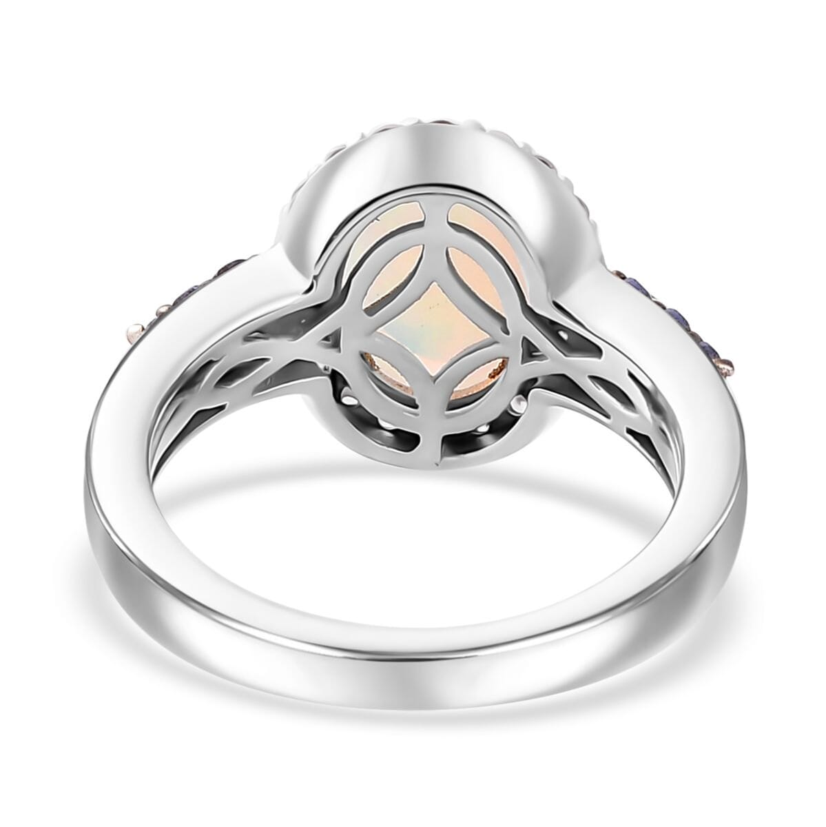 Premium Ethiopian Welo Opal and Multi Gemstone Ring in Platinum Over Sterling Silver (Size 8.0) 1.75 ctw image number 5