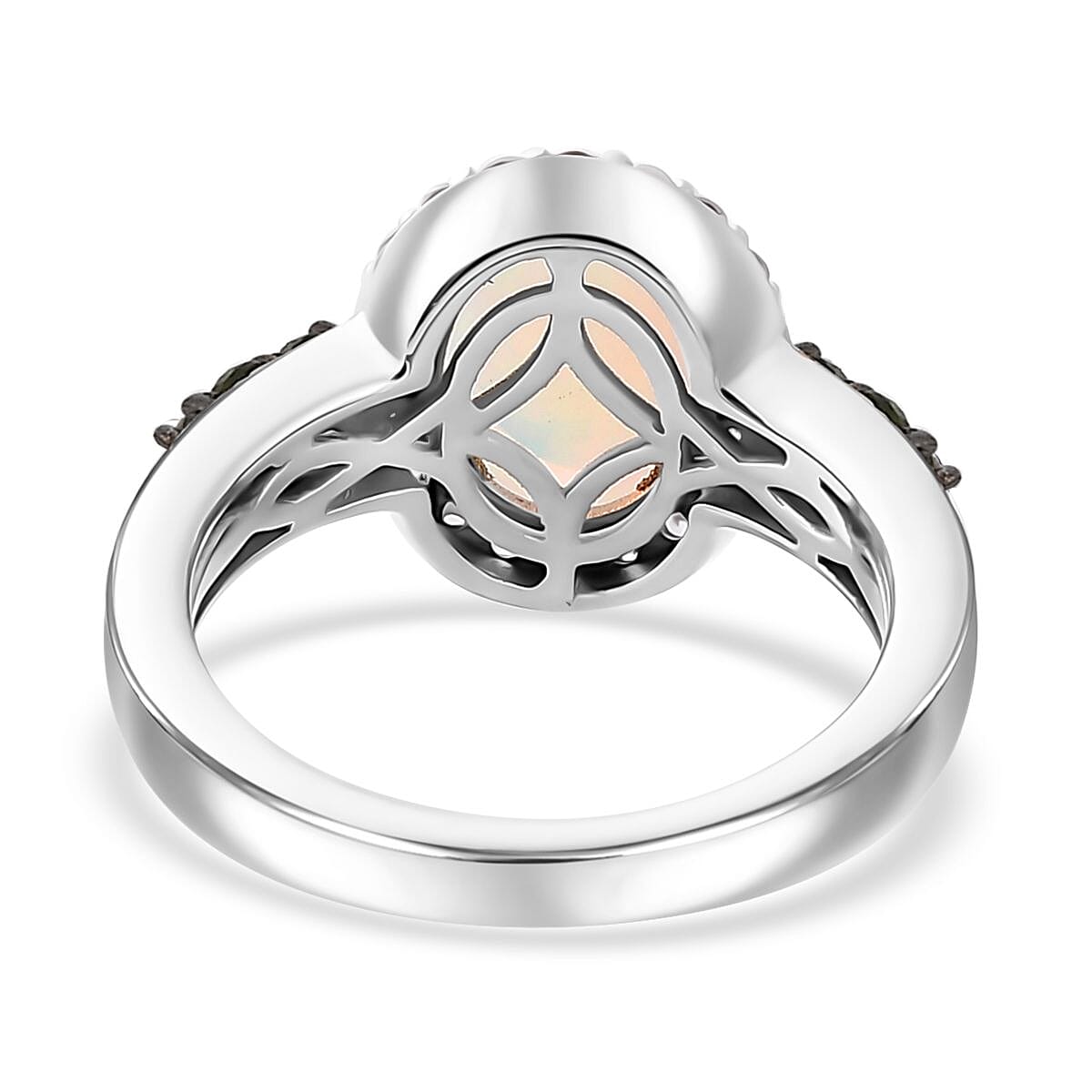 Premium Ethiopian Welo Opal and Multi Gemstone Ring in Platinum Over Sterling Silver (Size 9.0) 2.00 ctw image number 5