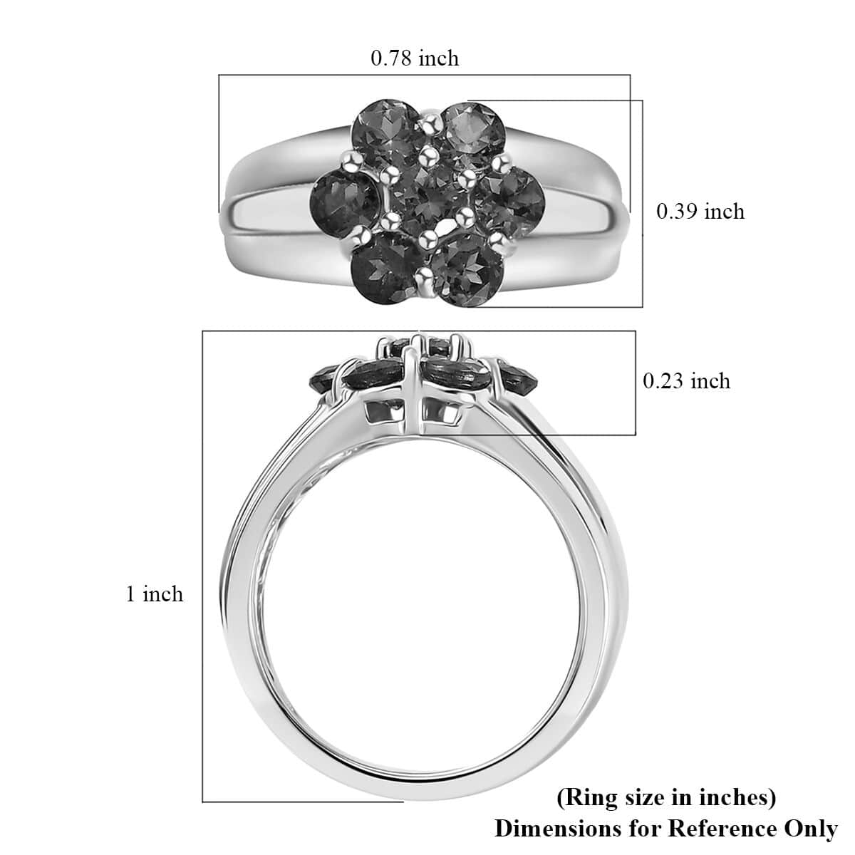 Tanzanian Wine Garnet Pressure Set Ring in Rhodium Over Sterling Silver (Size 10.0) 1.50 ctw image number 5
