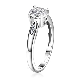 D'Joy Moissanite Ring in Platinum Over Sterling Silver (Size 5.0) 1.20 ctw