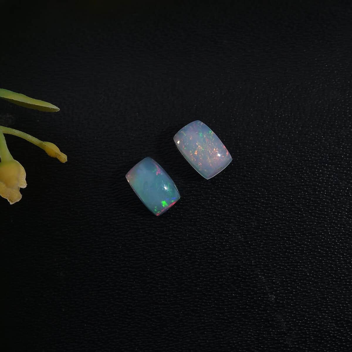 Ethiopian Welo Opal Set of 2 (Cush 6x4 mm) 0.49 ctw image number 1