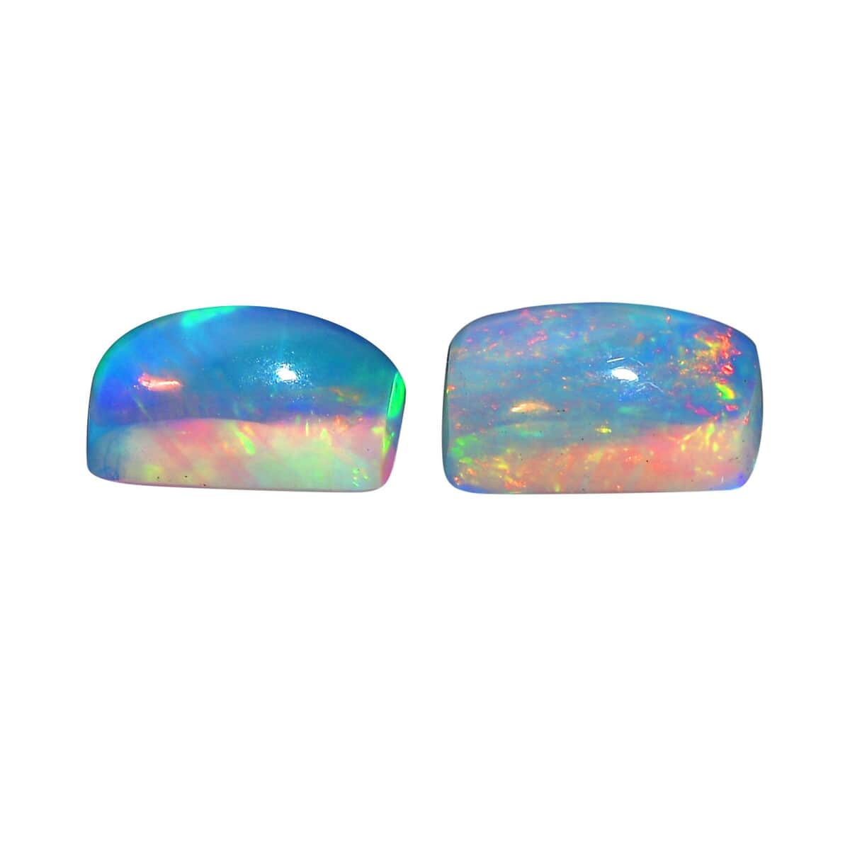 Ethiopian Welo Opal Set of 2 (Cush 6x4 mm) 0.49 ctw image number 2