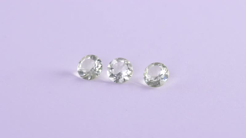 Brazilian Green Gold Quartz Set of 3 (Rnd 7 mm) 2.99 ctw Loose gemstone