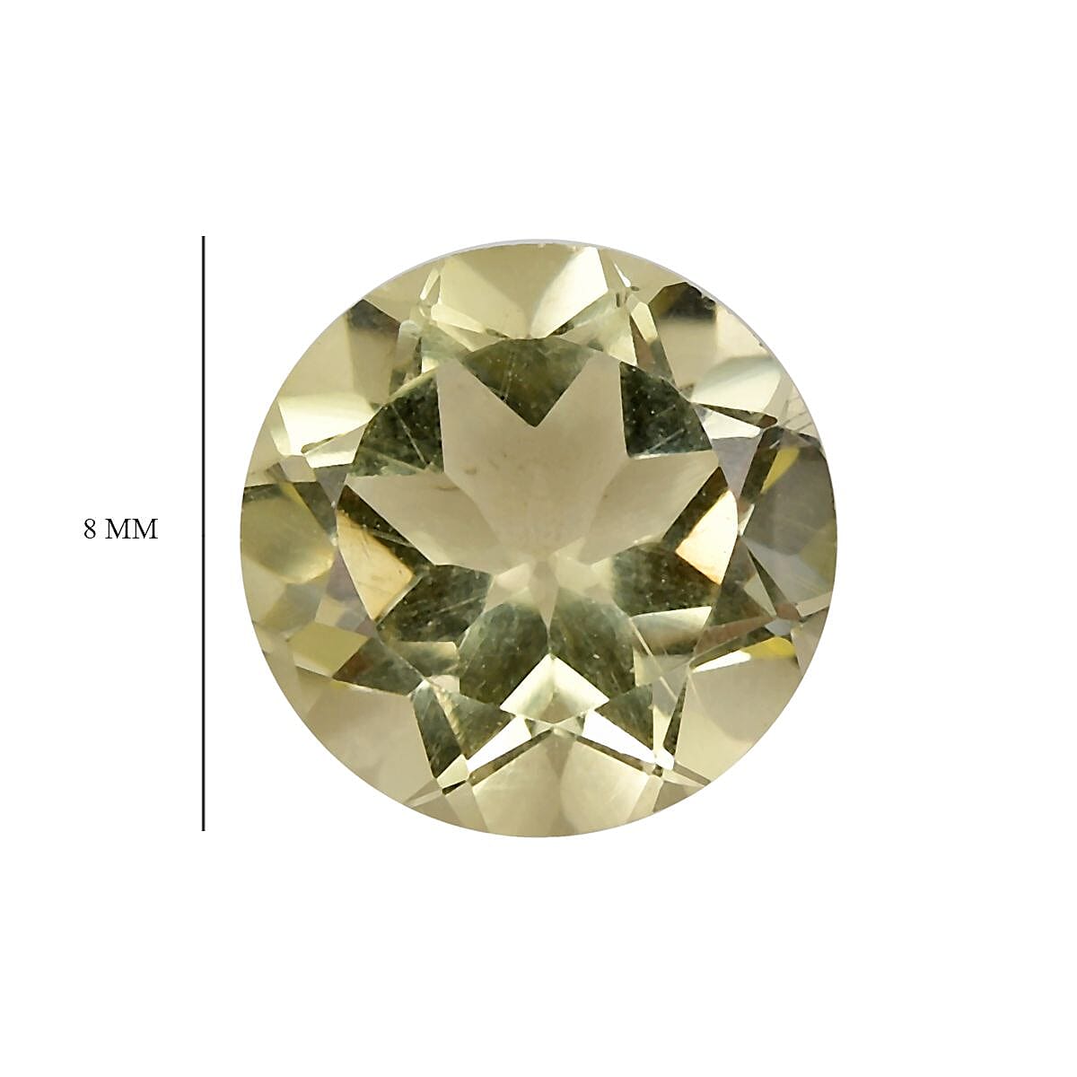AAA Brazilian Green Gold Quartz Set of 2 (Rnd 8 mm) 3.05 ctw Loose gemstone