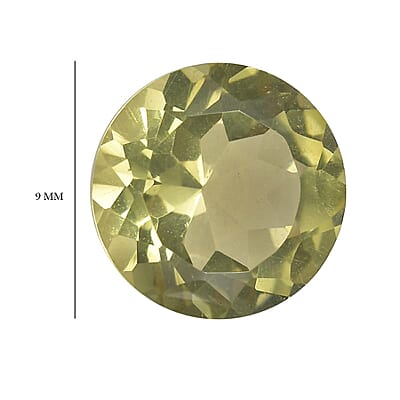 AA Brazilian Green Gold Quartz Set of 2 (Rnd 9 mm) 4.35 ctw Loose gemstone