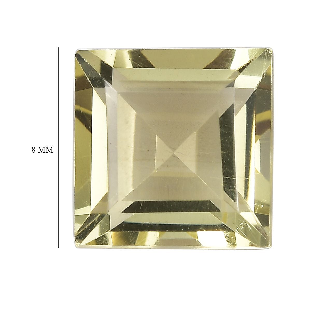 Brazilian Green Gold Quartz Set of 2 (Sqr 8 mm) 4.93 ctw Loose gemstone image number 4