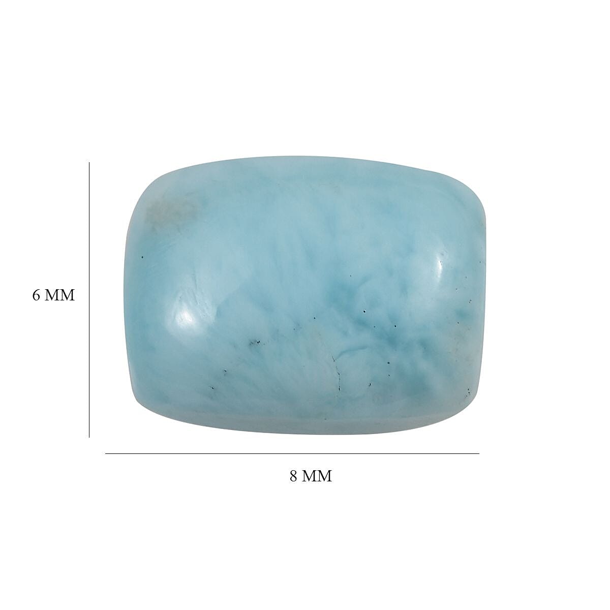 Larimar (Cush 8x6 mm) 1.52 ctw Loose Gemstone