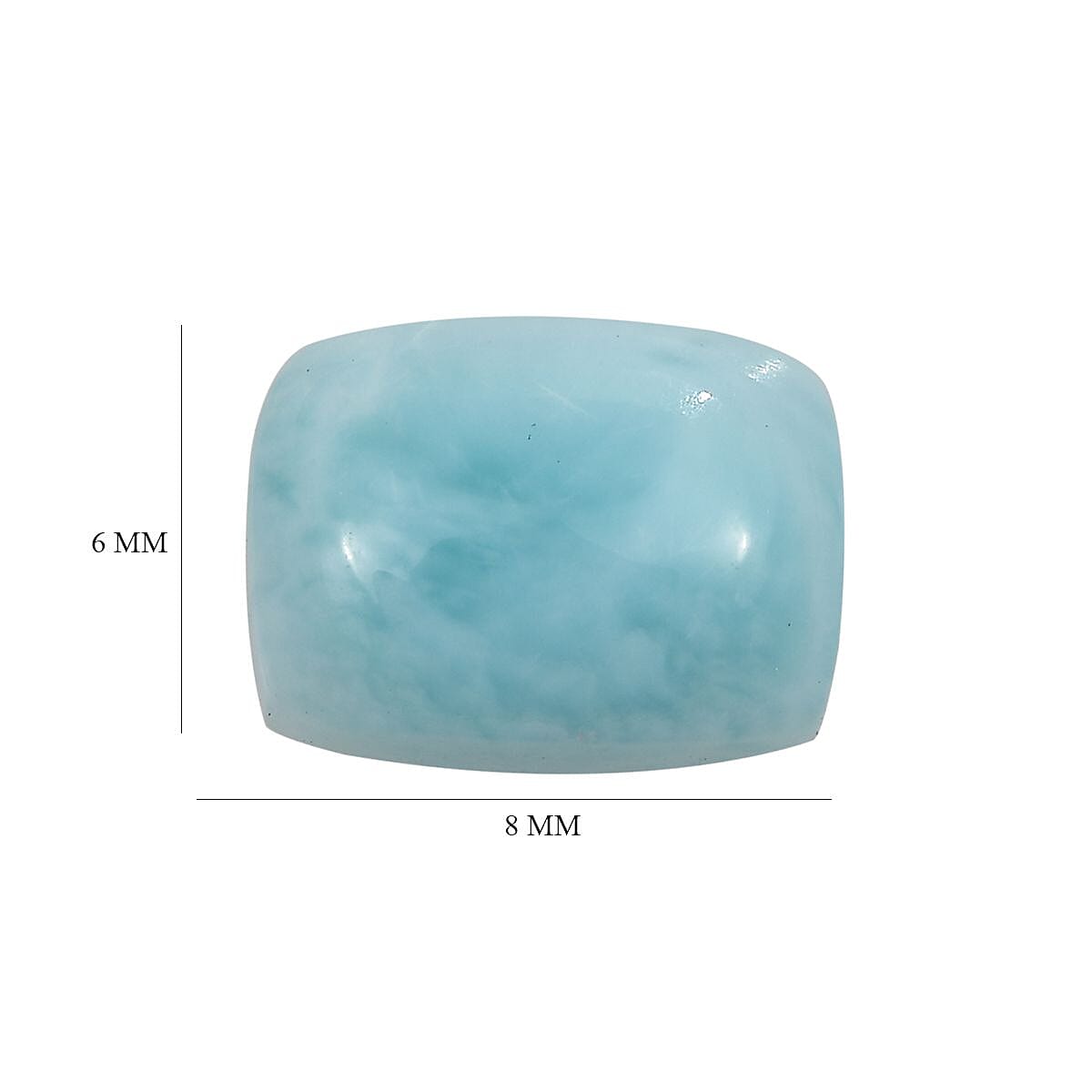 AA Larimar (Cush 8x6 mm) 1.50 ctw Loose Gemstone