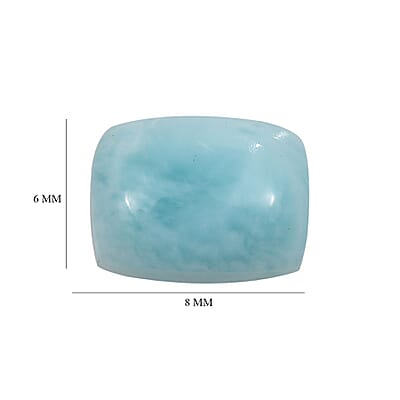 AA Larimar (Cush 8x6 mm) 1.50 ctw Loose Gemstone