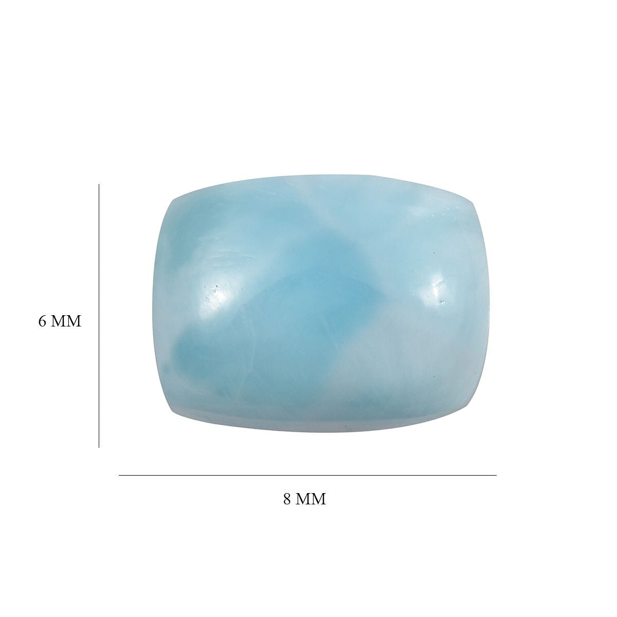 AAA Larimar (Cush 8x6 mm) 1.50 ctw Loose Gemstone