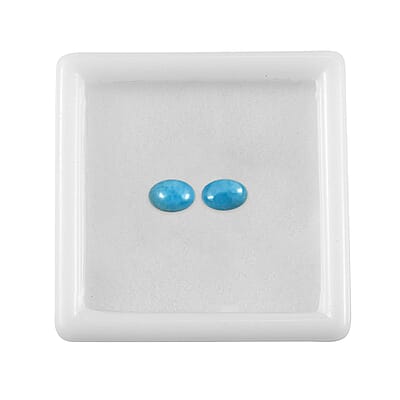 AAA Larimar Set of 2 (Ovl 6x4 mm) 0.93 ctw Loose Gemstone