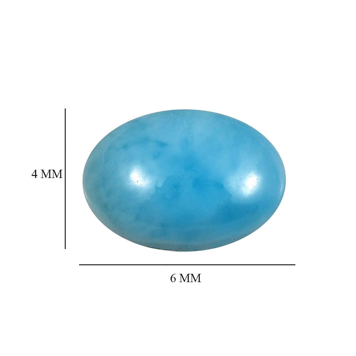 AAA Larimar Set of 2 (Ovl 6x4 mm) 0.93 ctw Loose Gemstone