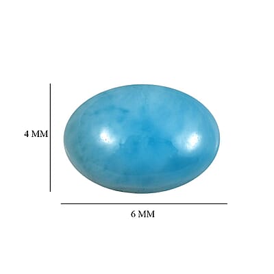 AAA Larimar Set of 2 (Ovl 6x4 mm) 0.93 ctw Loose Gemstone