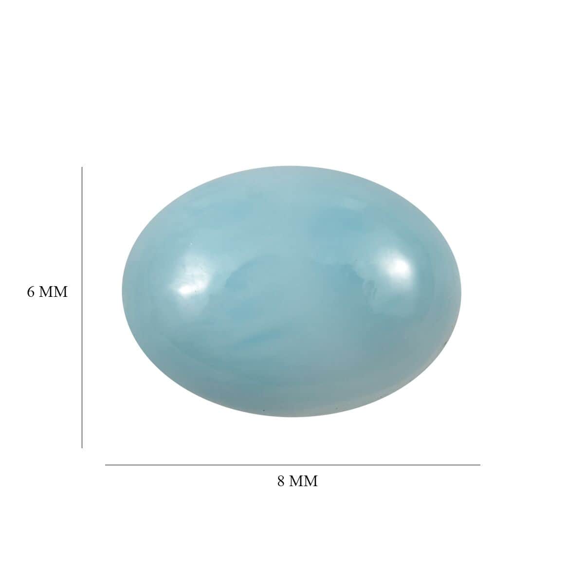 Larimar (Ovl 8x6 mm) 1.07 ctw Loose Gemstone image number 4