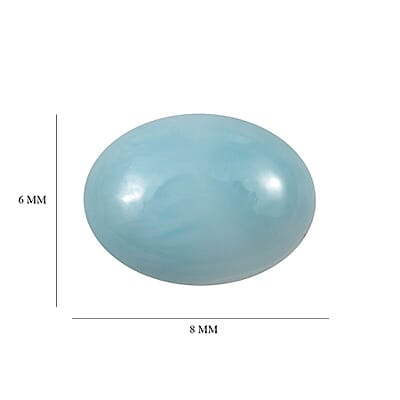 Larimar (Ovl 8x6 mm) 1.07 ctw Loose Gemstone