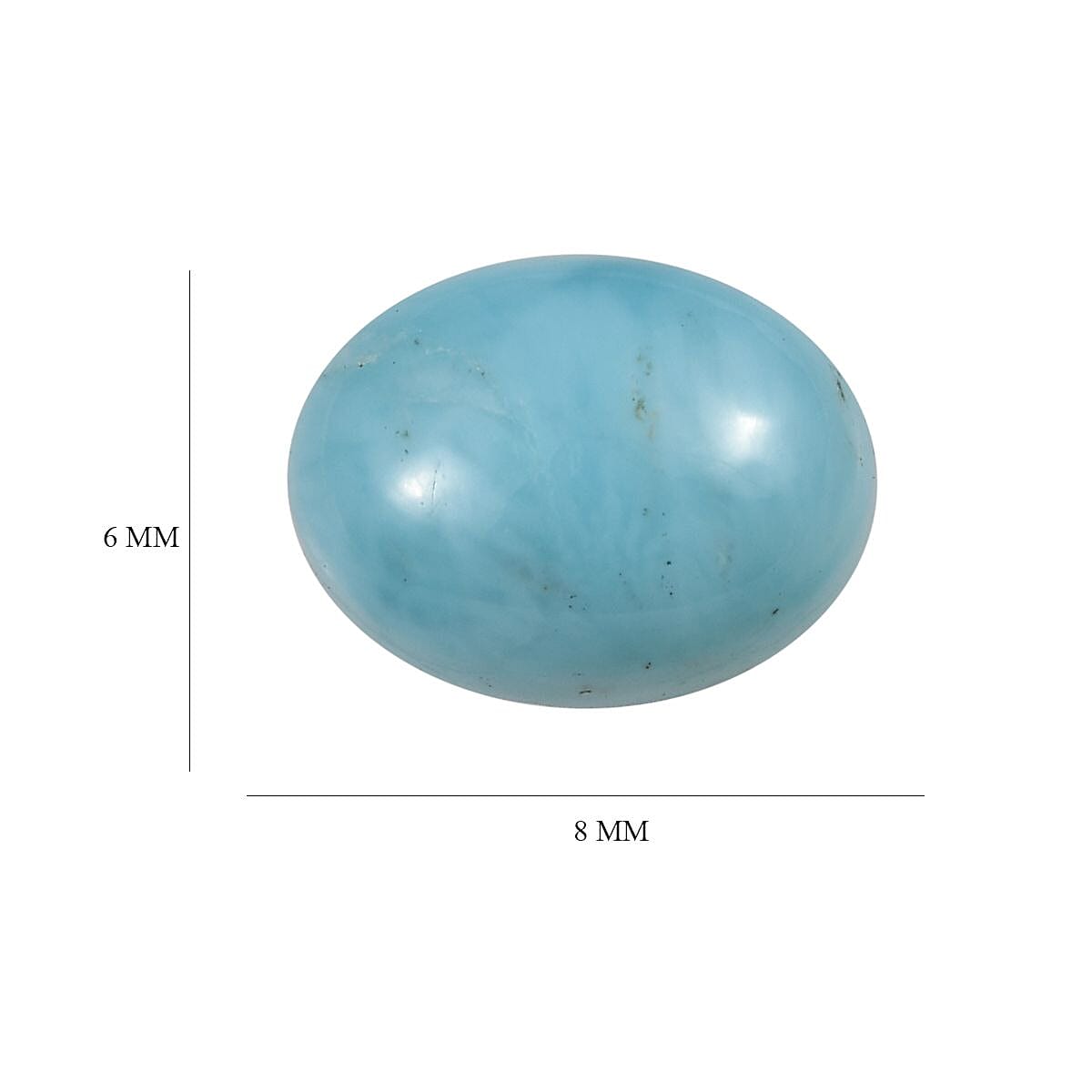 AA Larimar (Ovl 8x6 mm) 1.23 ctw Loose Gemstone