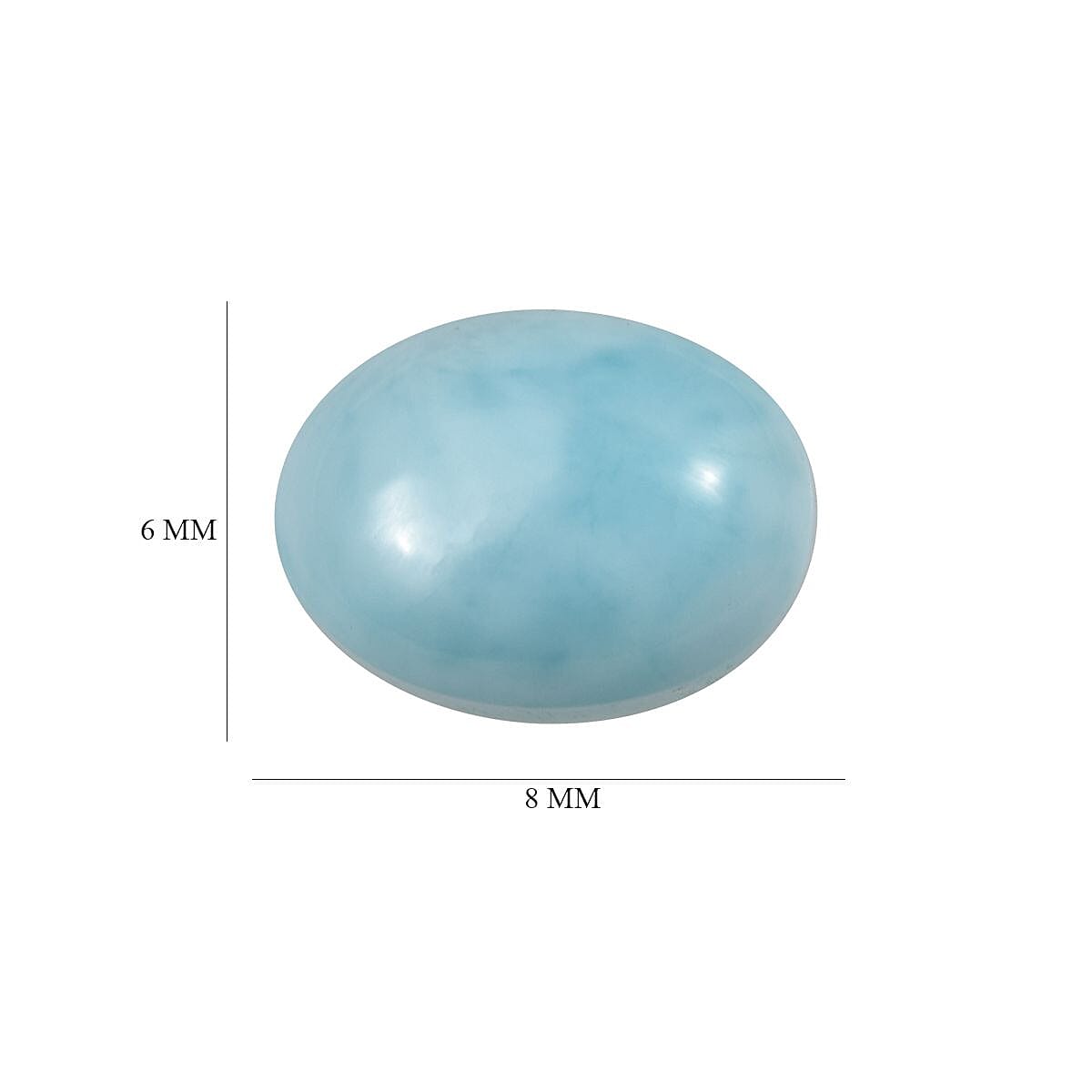 AAA Larimar (Ovl 8x6 mm) 1.10 ctw Loose Gemstone